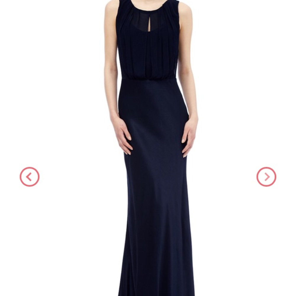 Navy blue bridesmaid/evening gown/prom dress/HC